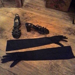 High Heel Strappy Dress Shoes & Gloves
